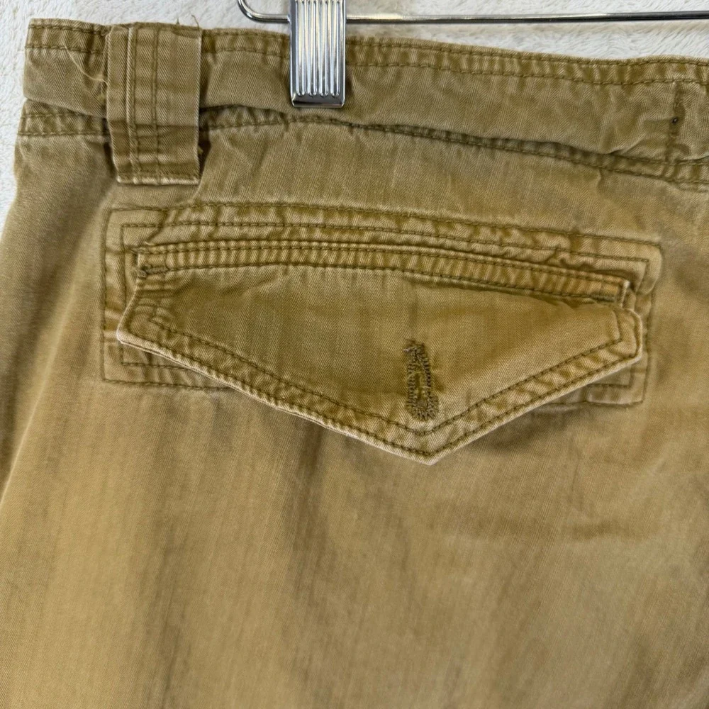 FJ Mens Y2K Cargo Shorts Tan/Brown Size 38 Gorpcore Utility Grunge Wash